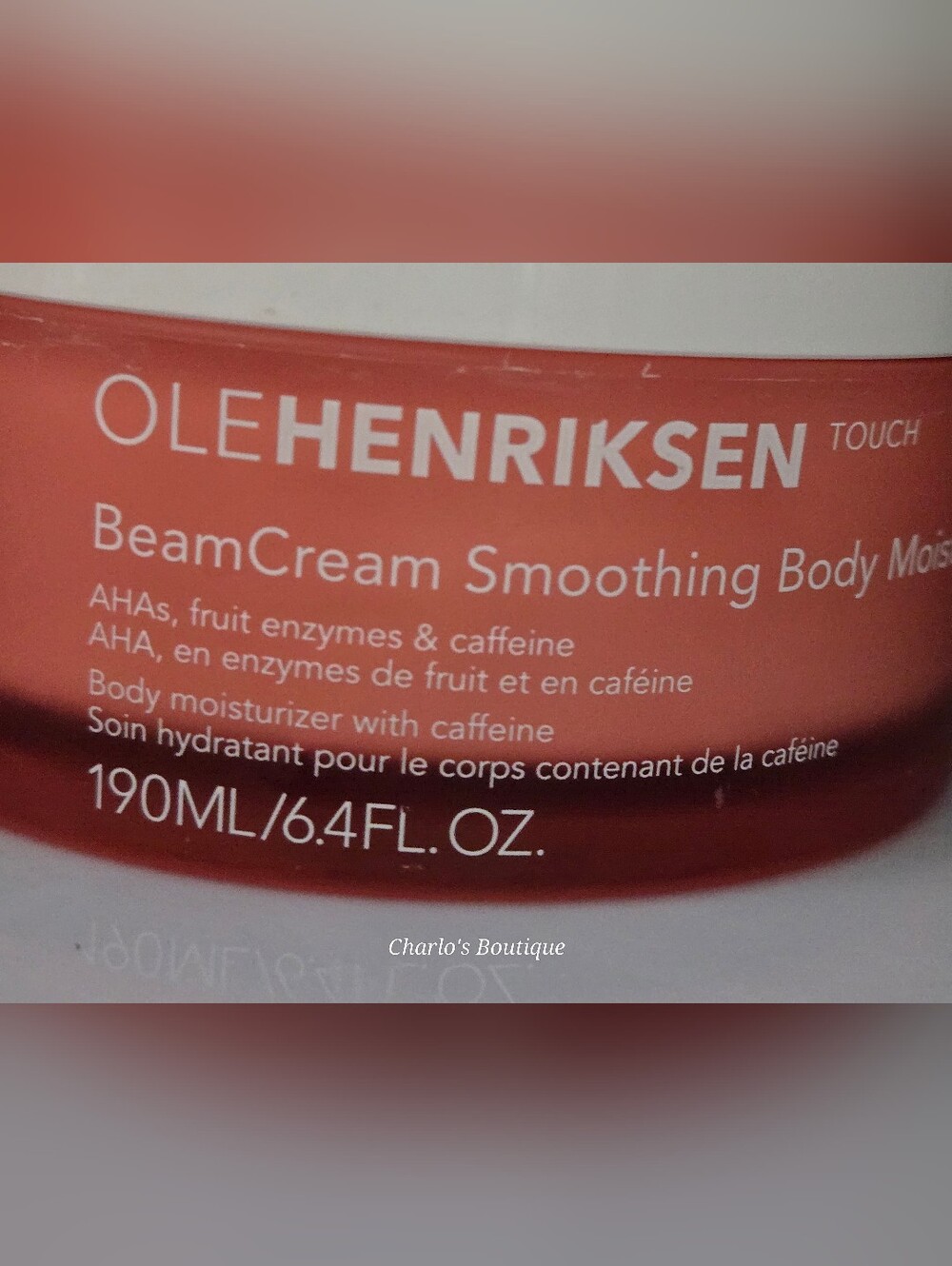 Ole Henriksen BeamCream Smoothing Body Moisturizer AHAs Caffeine 6.4 oz